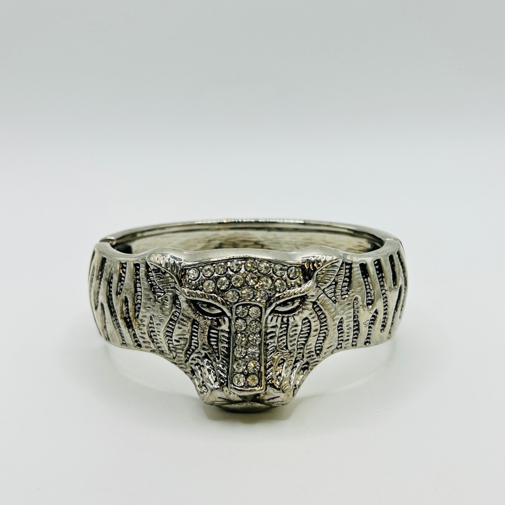 Tiger Bangle; Stainless Steel Spring Closure; 7 Inches - Picture 1 of 6